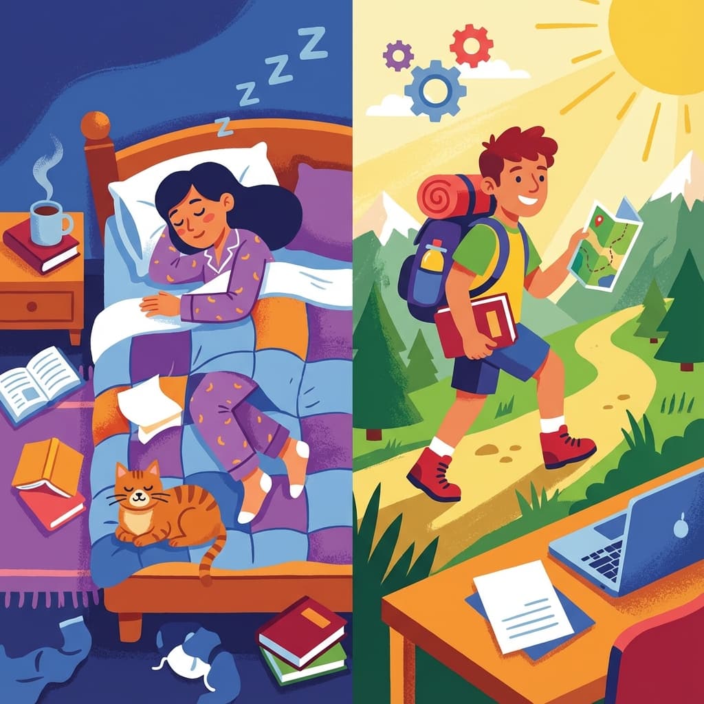 MBTI별 주말 루틴 가이드 - 늦잠파 vs 갓생러 완벽 정리